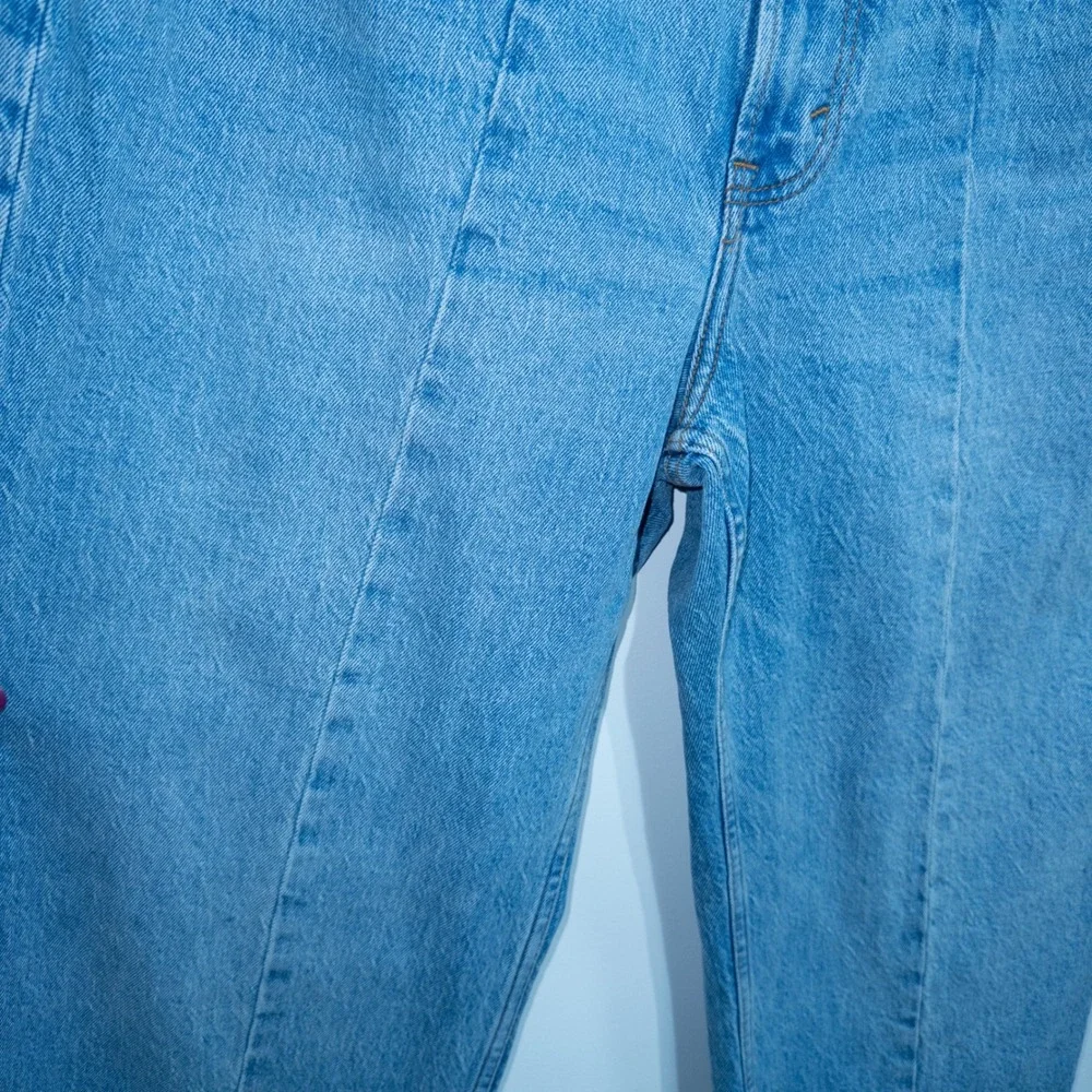 Abercrombie & Fitch Curve Blue Medium Wash High Rise 90's Relaxed Jeans 30 / 10R